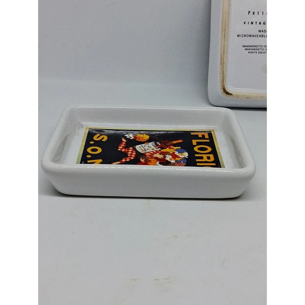 Vintage Pottery‎ Barn Posters Trinket Tray Set Florio Isolabella Art Deco Dishes